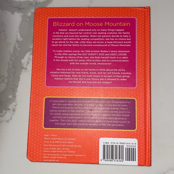Hardcover Book Our Generation Blizzard on Moose Mountain Featuring Katelyn - Picture 2 of 10